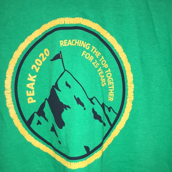Men’s Green “Peak 2020” Cotton T-Shirt - Picture 5 of 5